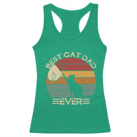 Best Cat Dad Ever Racerback Tank Top Funny Cat Lover Gift Fathers Day - Wonder Print Shop