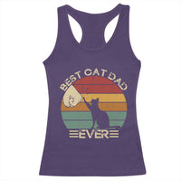 Best Cat Dad Ever Racerback Tank Top Funny Cat Lover Gift Fathers Day - Wonder Print Shop