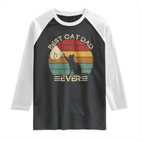 Best Cat Dad Ever Raglan Shirt Funny Cat Lover Gift Fathers Day - Wonder Print Shop