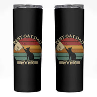 Best Cat Dad Ever Skinny Tumbler Funny Cat Lover Gift Fathers Day - Wonder Print Shop