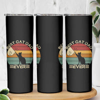 Best Cat Dad Ever Skinny Tumbler Funny Cat Lover Gift Fathers Day - Wonder Print Shop