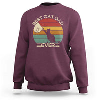 Best Cat Dad Ever Sweatshirt Funny Cat Lover Gift Fathers Day - Wonder Print Shop