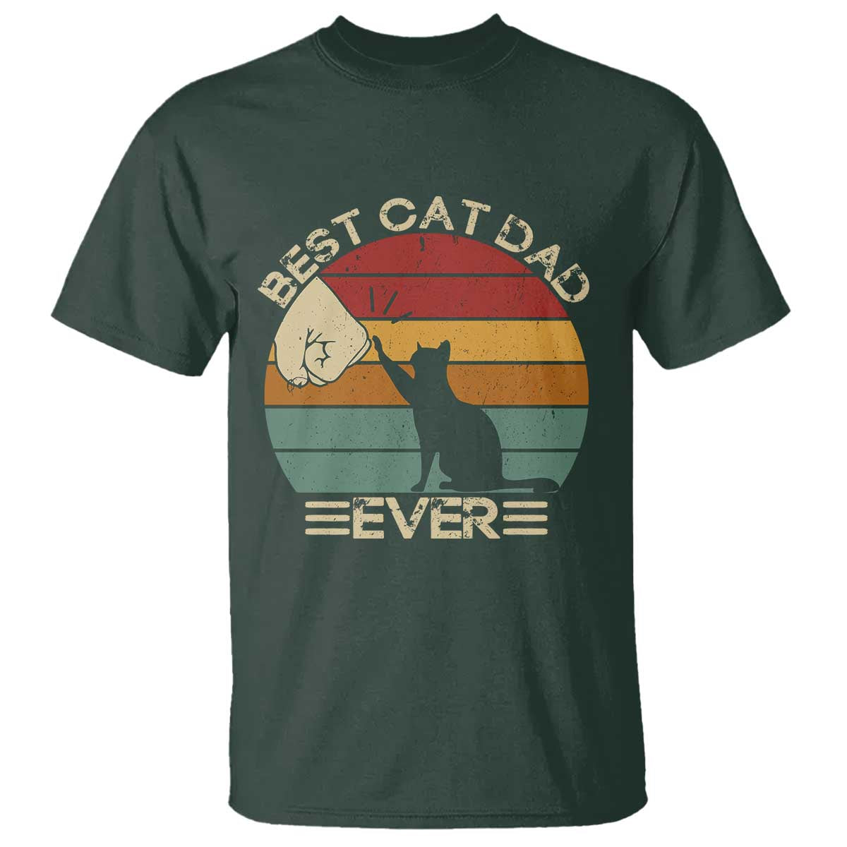 Best Cat Dad Ever T Shirt Funny Cat Lover Gift Fathers Day - Wonder Print Shop
