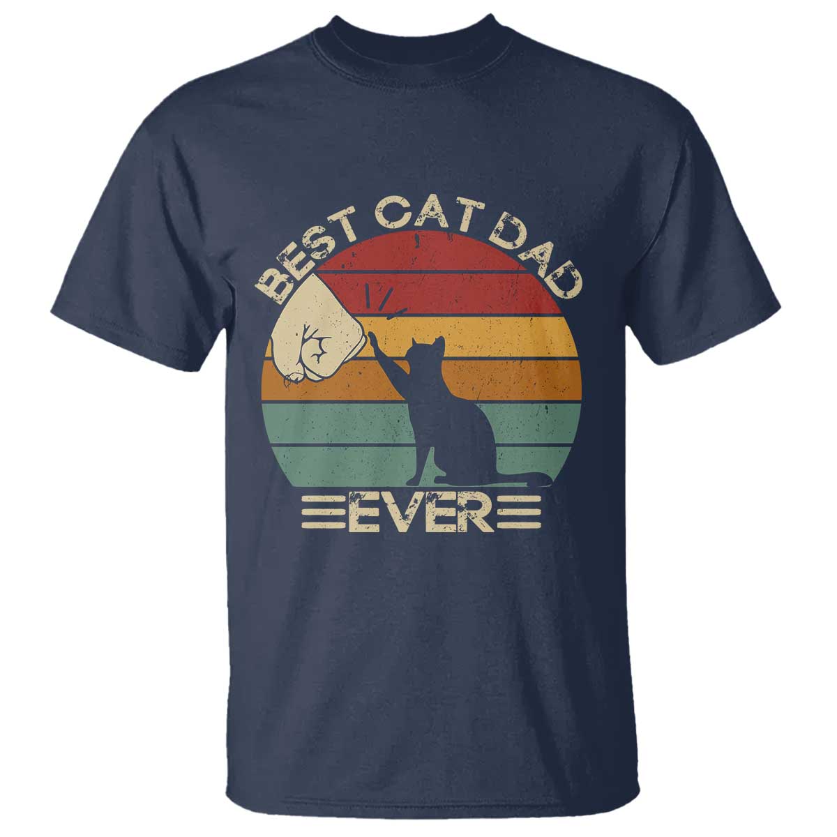 Best Cat Dad Ever T Shirt Funny Cat Lover Gift Fathers Day - Wonder Print Shop