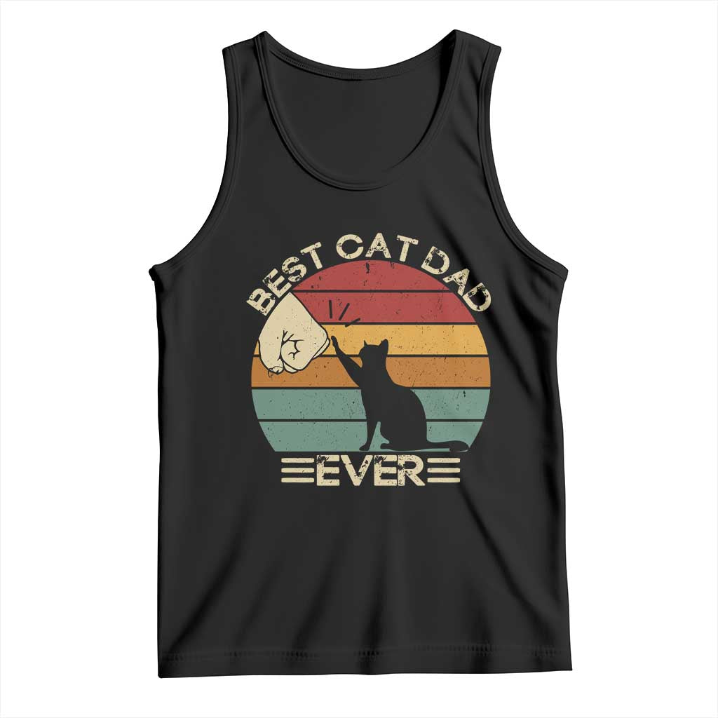 Best Cat Dad Ever Tank Top Funny Cat Lover Gift Fathers Day - Wonder Print Shop