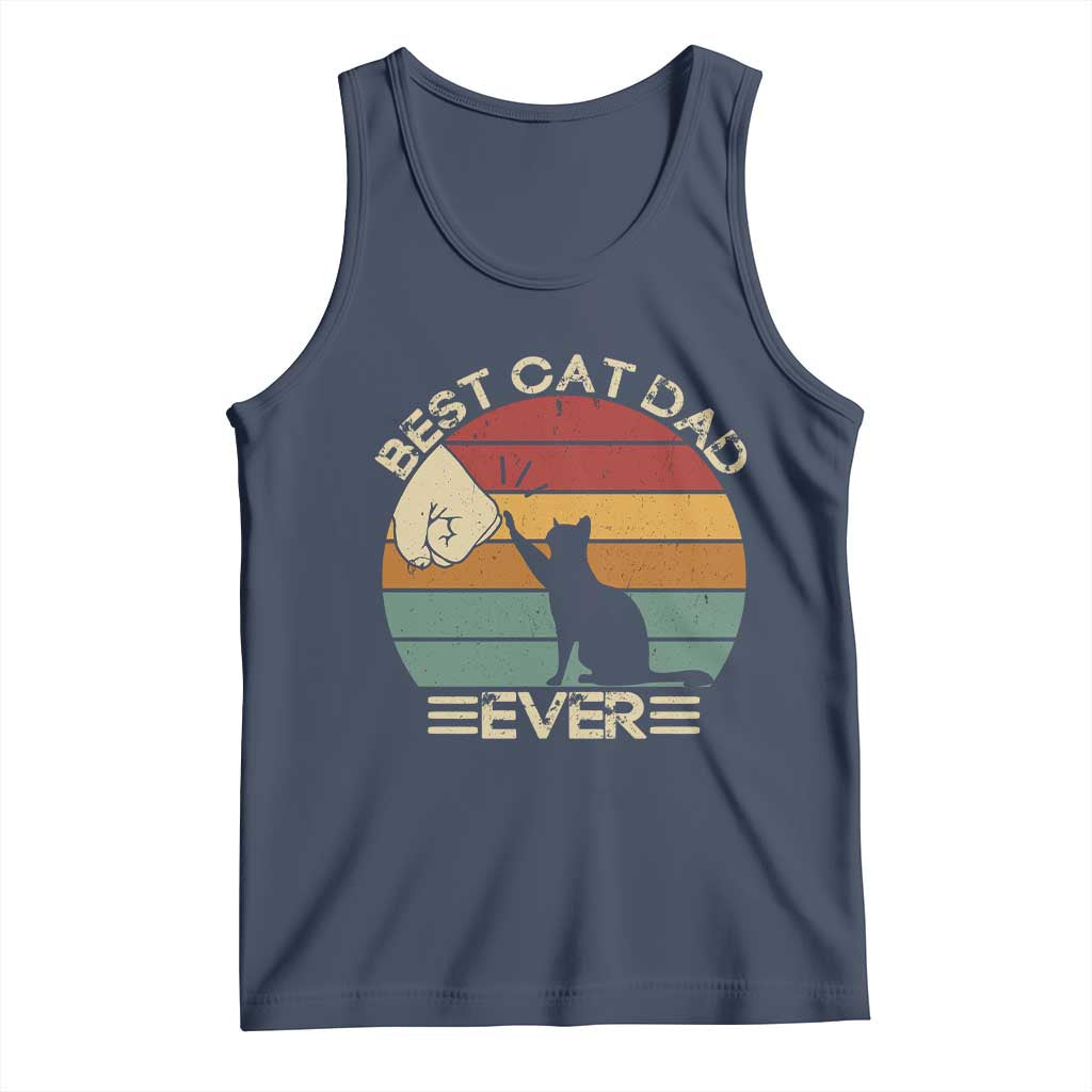 Best Cat Dad Ever Tank Top Funny Cat Lover Gift Fathers Day - Wonder Print Shop