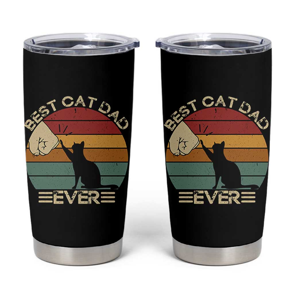 Best Cat Dad Ever Tumbler Cup Funny Cat Lover Gift Fathers Day - Wonder Print Shop