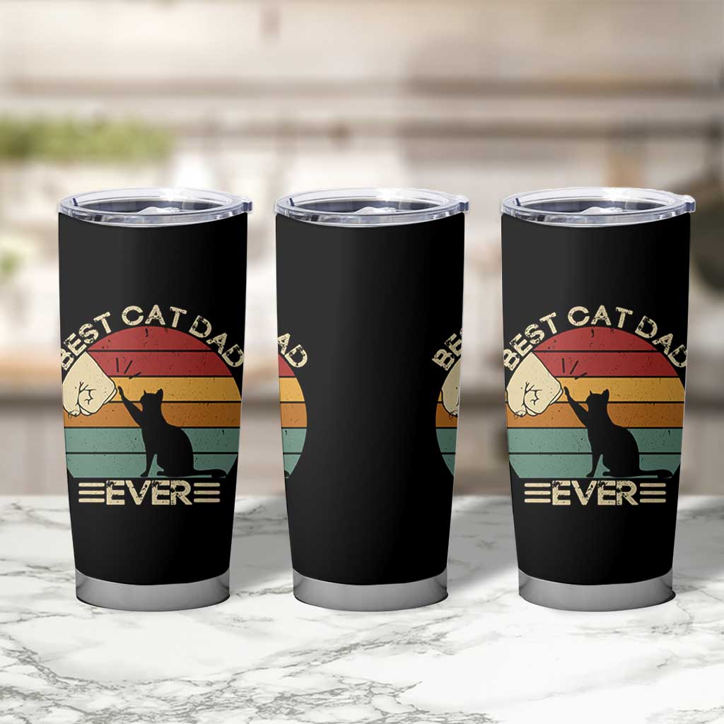 Best Cat Dad Ever Tumbler Cup Funny Cat Lover Gift Fathers Day - Wonder Print Shop