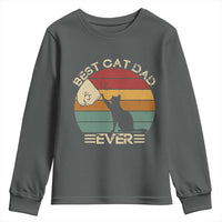 Best Cat Dad Ever Youth Sweatshirt Funny Cat Lover Gift Fathers Day - Wonder Print Shop