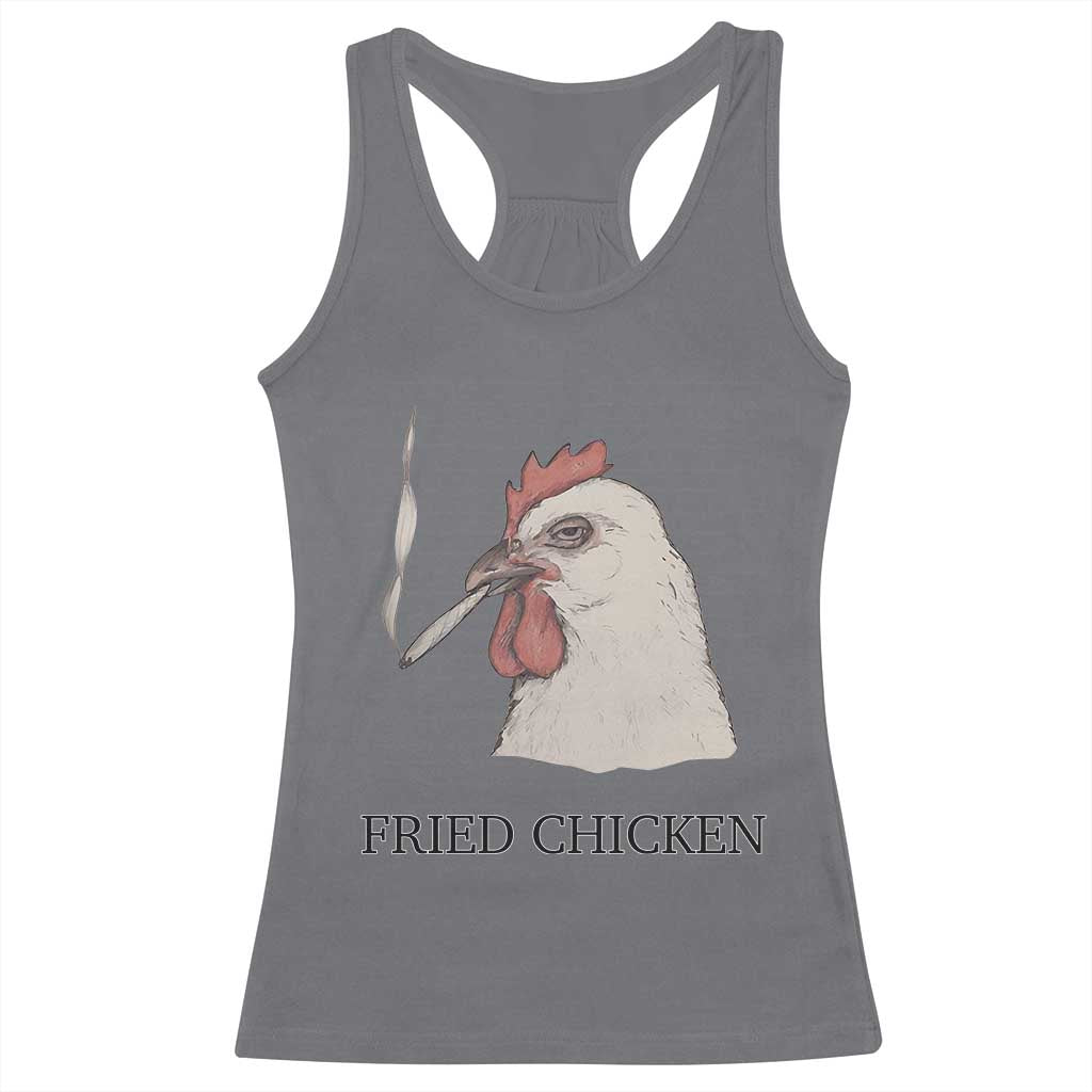 Fried Chicken 420 Racerback Tank Top Funny Weed Stoner Cannabis