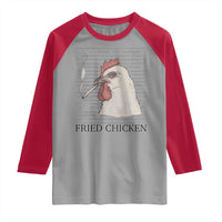 Fried Chicken 420 Raglan Shirt Funny Weed Stoner Cannabis