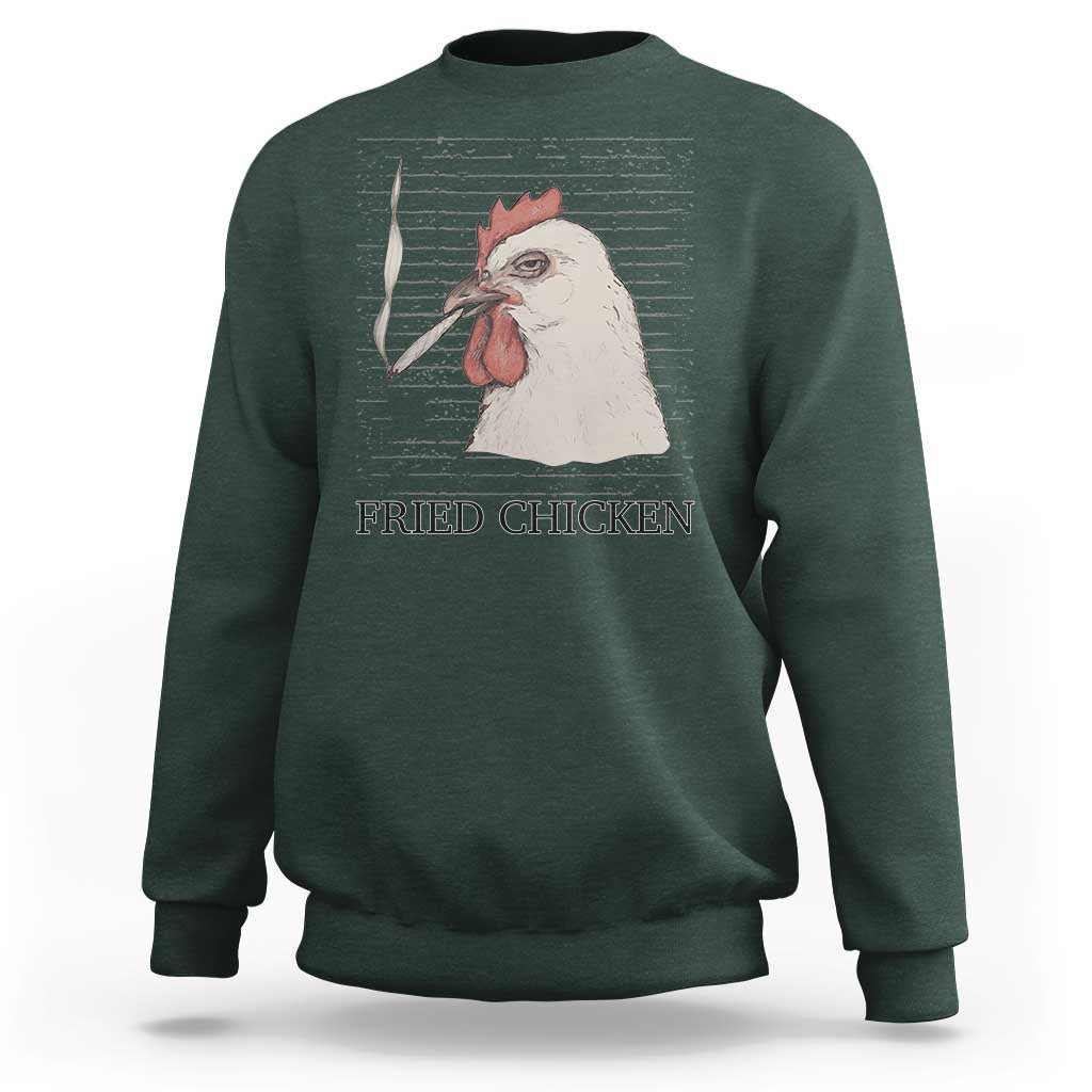 Fried Chicken 420 Sweatshirt Funny Weed Stoner Cannabis - Wonder Print Shop