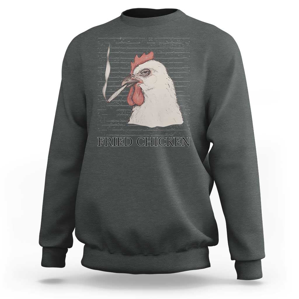 Fried Chicken 420 Sweatshirt Funny Weed Stoner Cannabis - Wonder Print Shop
