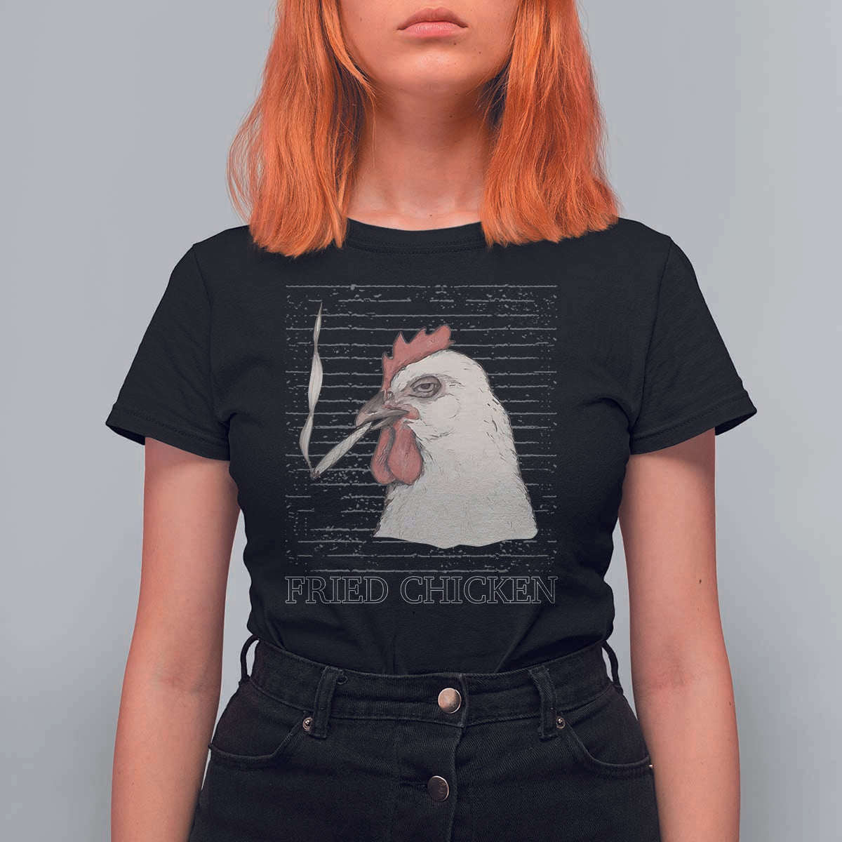 Fried Chicken 420 T Shirt For Women Funny Weed Stoner Cannabis - Wonder Print Shop