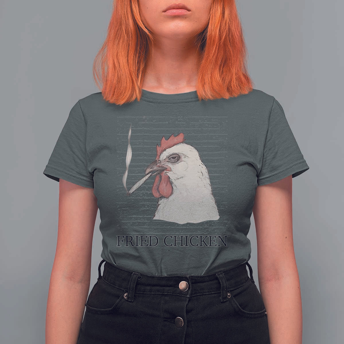 Fried Chicken 420 T Shirt For Women Funny Weed Stoner Cannabis - Wonder Print Shop