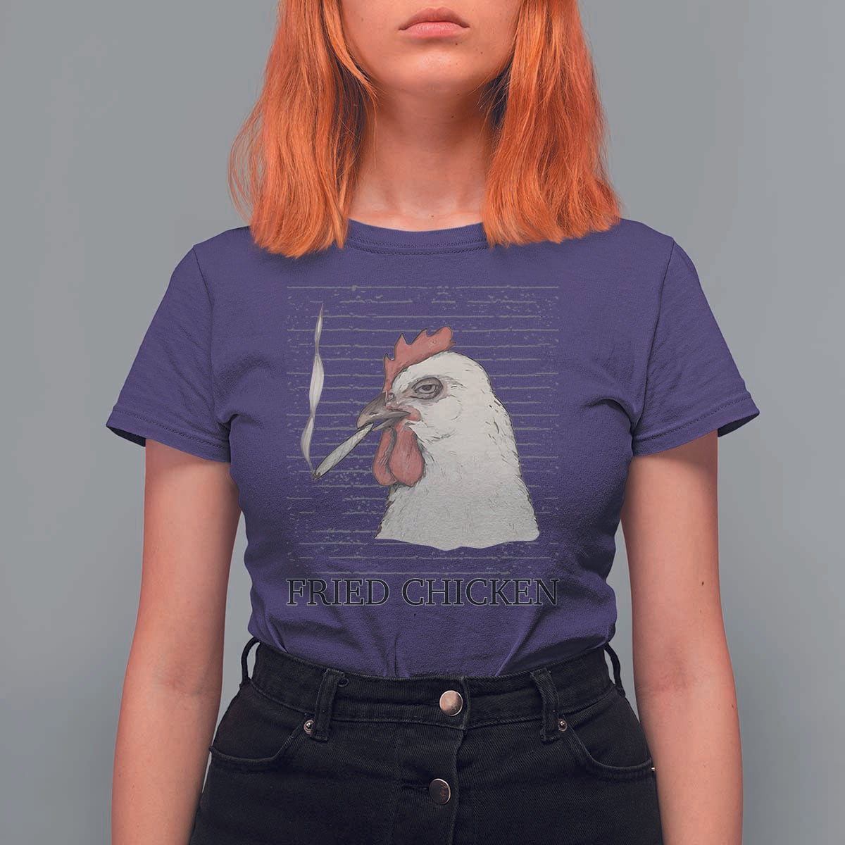 Fried Chicken 420 T Shirt For Women Funny Weed Stoner Cannabis - Wonder Print Shop