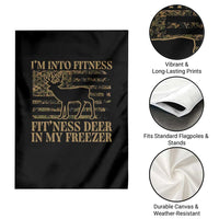 Deer Hunting Garden Flag Im Into Fitness Fit Ness Deer Freezer Camo American Flag - Wonder Print Shop