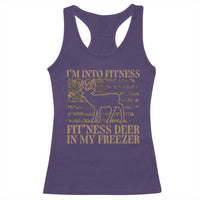 Deer Hunting Racerback Tank Top Im Into Fitness Fit Ness Deer Freezer Camo American Flag - Wonder Print Shop