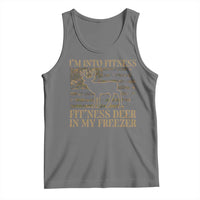 Deer Hunting Tank Top Im Into Fitness Fit Ness Deer Freezer Camo American Flag - Wonder Print Shop