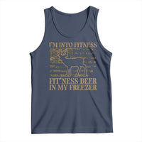 Deer Hunting Tank Top Im Into Fitness Fit Ness Deer Freezer Camo American Flag - Wonder Print Shop