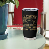 Deer Hunting Tumbler Cup Im Into Fitness Fit Ness Deer Freezer Camo American Flag - Wonder Print Shop