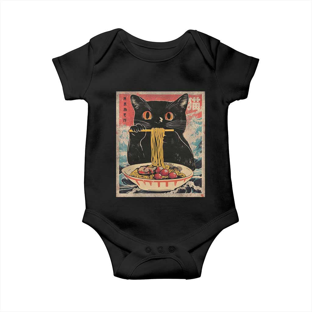 Japanese Ramen Baby Onesie Funny Graphic Tees Foodies Kawaii Cat Anime Gifts
