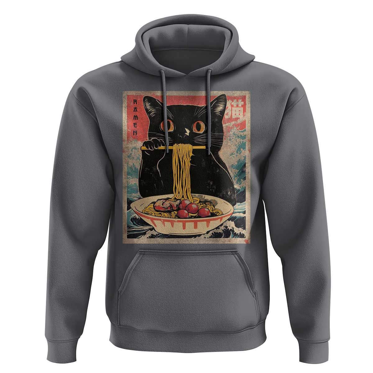 Japanese Ramen Hoodie Funny Graphic Tees Foodies Kawaii Cat Anime Gifts