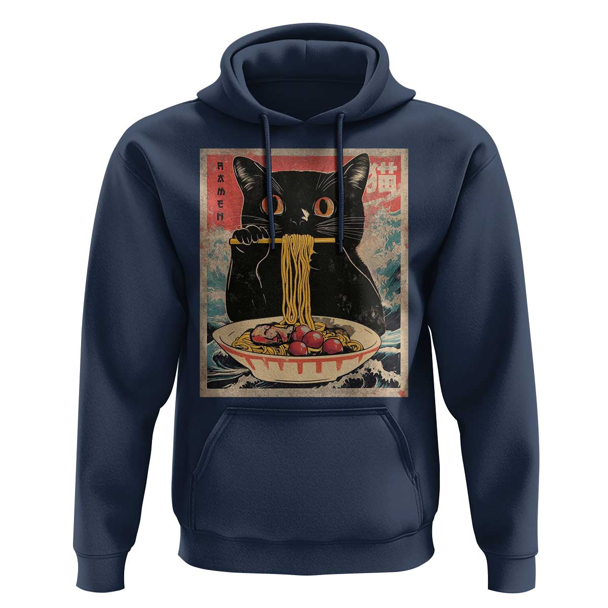 Japanese Ramen Hoodie Funny Graphic Tees Foodies Kawaii Cat Anime Gifts