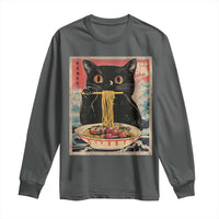 Japanese Ramen Long Sleeve Shirt Funny Graphic Tees Foodies Kawaii Cat Anime Gifts