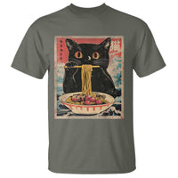 Japanese Ramen T Shirt Funny Graphic Tees Foodies Kawaii Cat Anime Gifts - Wonder Print Shop
