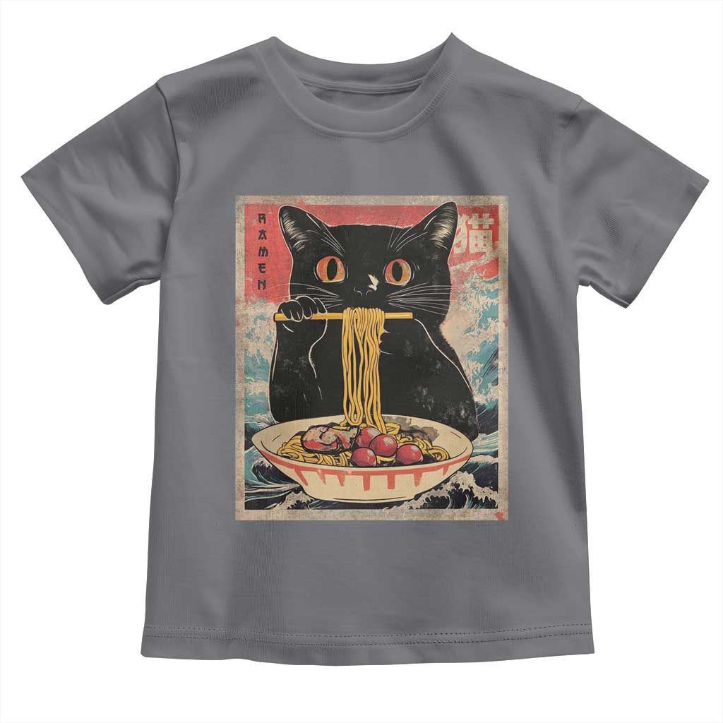 Japanese Ramen Toddler T Shirt Funny Graphic Tees Foodies Kawaii Cat Anime Gifts