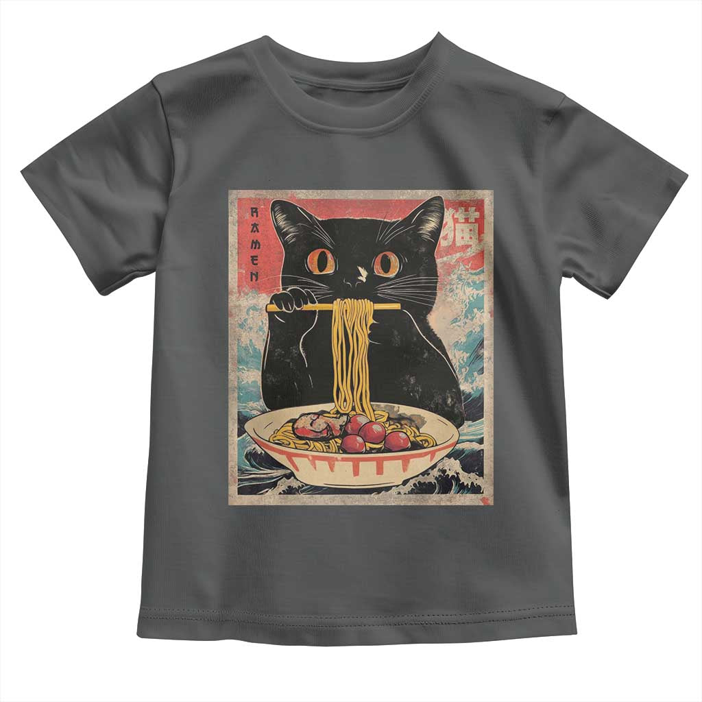 Japanese Ramen Toddler T Shirt Funny Graphic Tees Foodies Kawaii Cat Anime Gifts