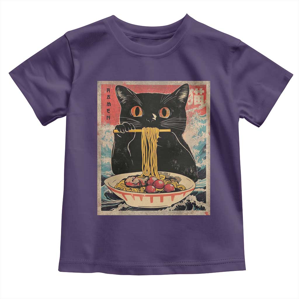 Japanese Ramen Toddler T Shirt Funny Graphic Tees Foodies Kawaii Cat Anime Gifts