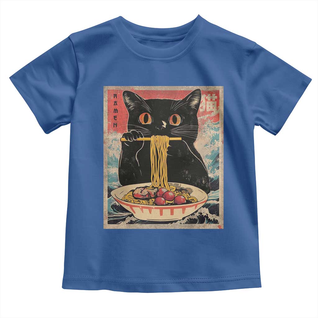 Japanese Ramen Toddler T Shirt Funny Graphic Tees Foodies Kawaii Cat Anime Gifts
