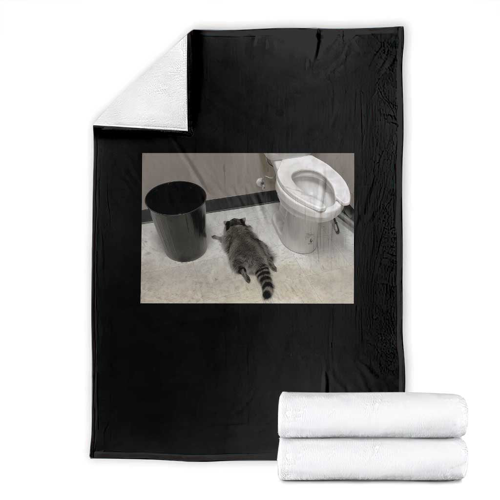 Funny Drunk Raccoon Throw Blanket Vintage Liquor Store Trash Panda Memes - Wonder Print Shop