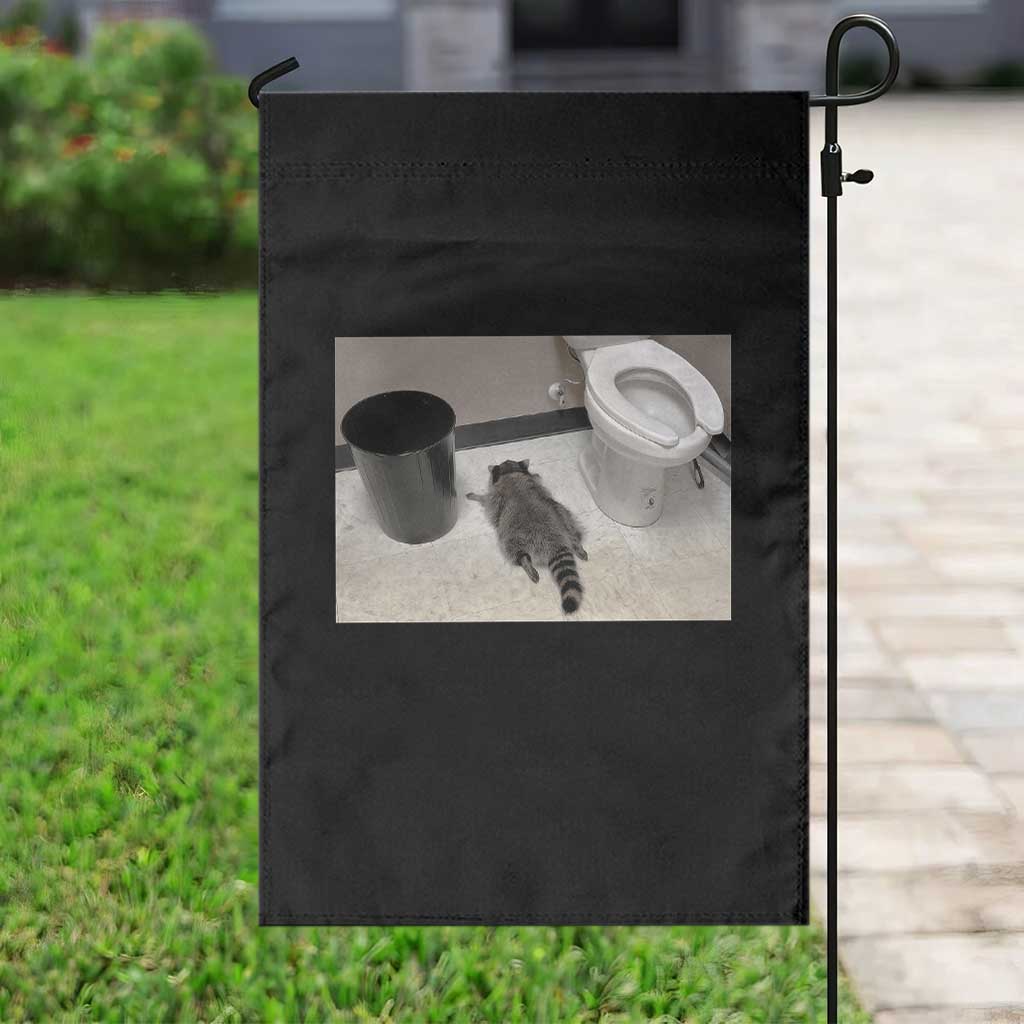 Funny Drunk Raccoon Garden Flag Vintage Liquor Store Trash Panda Memes - Wonder Print Shop