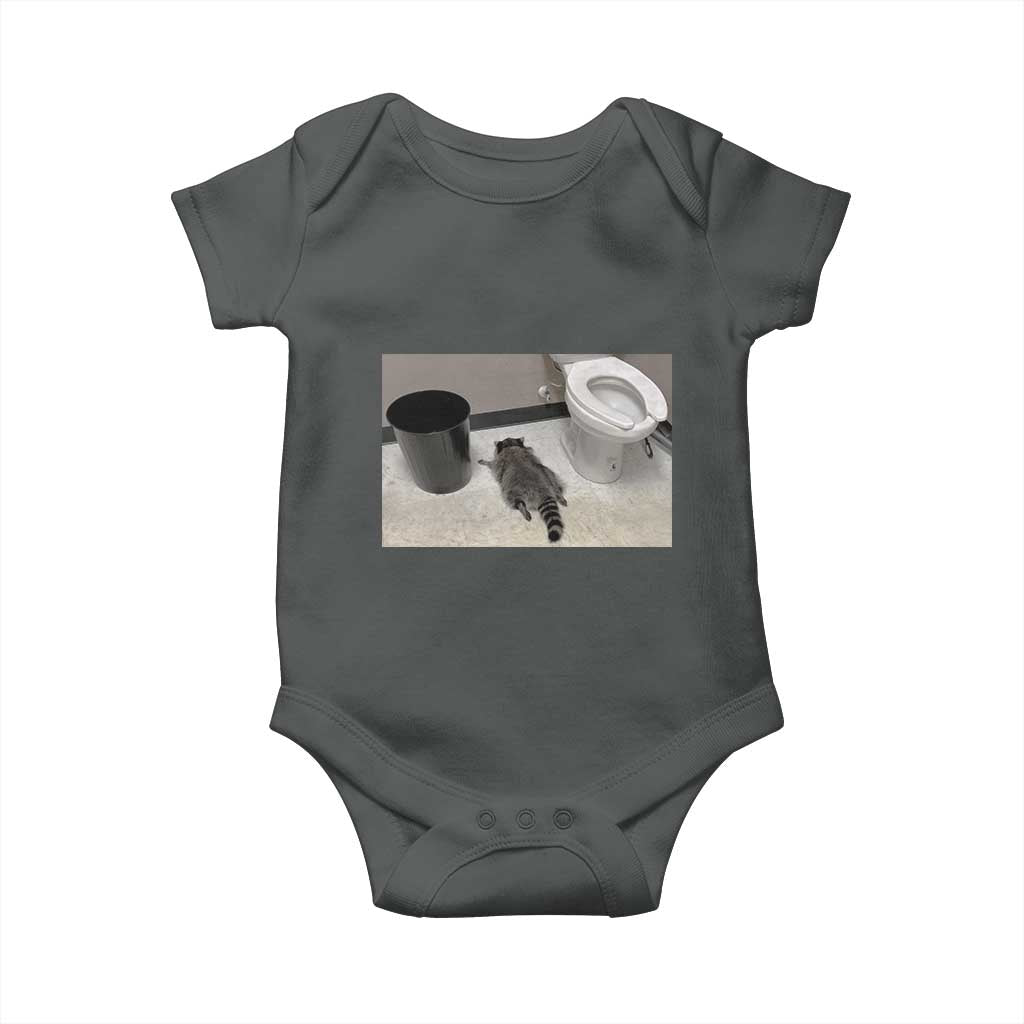 Funny Drunk Raccoon Baby Onesie Vintage Liquor Store Trash Panda Memes - Wonder Print Shop
