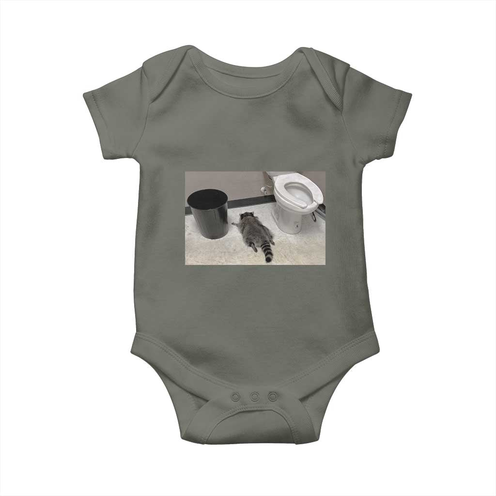 Funny Drunk Raccoon Baby Onesie Vintage Liquor Store Trash Panda Memes - Wonder Print Shop