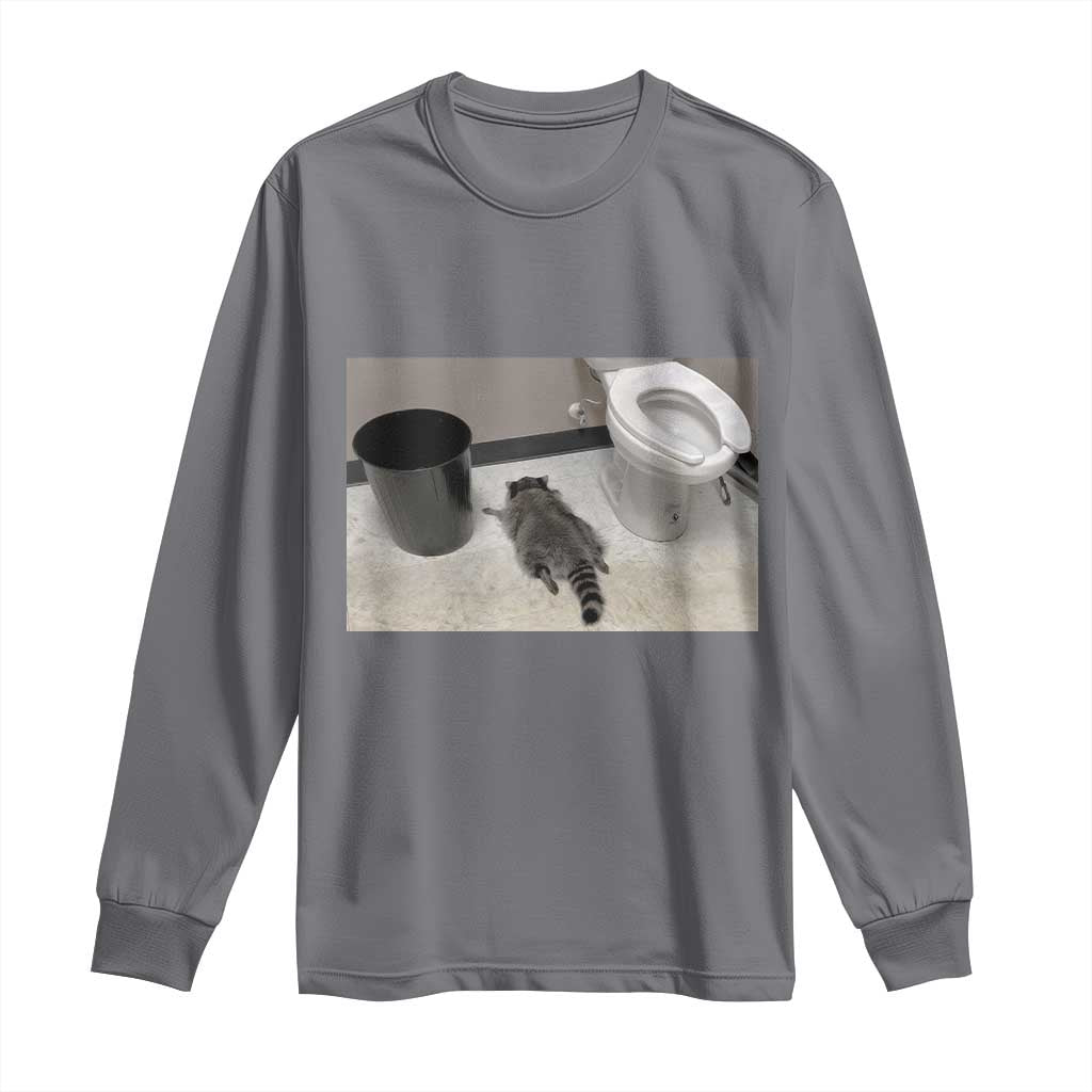 Funny Drunk Raccoon Long Sleeve Shirt Vintage Liquor Store Trash Panda Memes - Wonder Print Shop