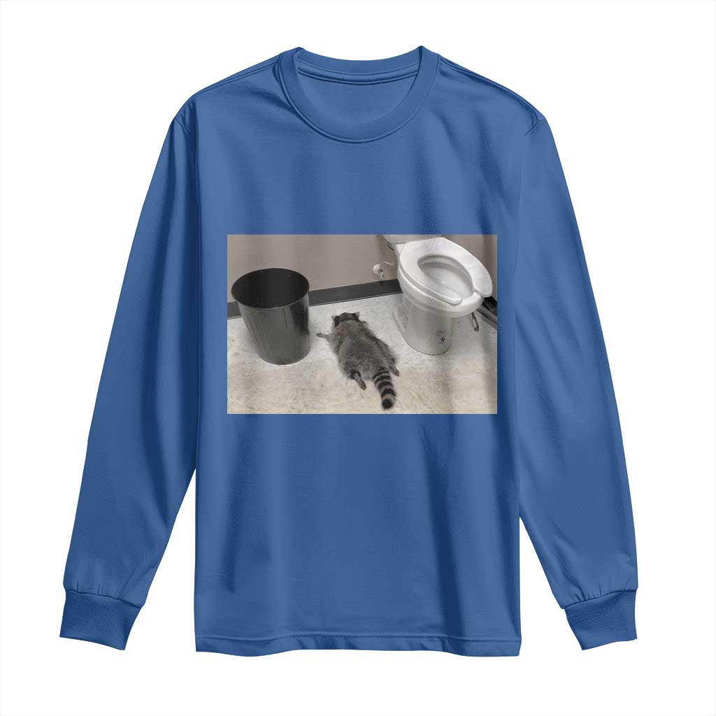 Funny Drunk Raccoon Long Sleeve Shirt Vintage Liquor Store Trash Panda Memes - Wonder Print Shop
