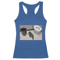 Funny Drunk Raccoon Racerback Tank Top Vintage Liquor Store Trash Panda Memes - Wonder Print Shop
