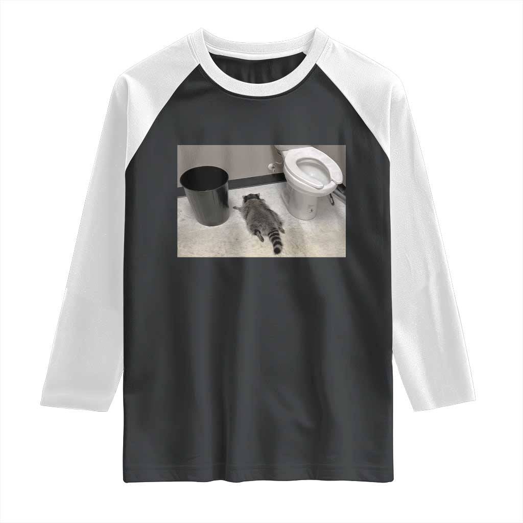 Funny Drunk Raccoon Raglan Shirt Vintage Liquor Store Trash Panda Memes - Wonder Print Shop