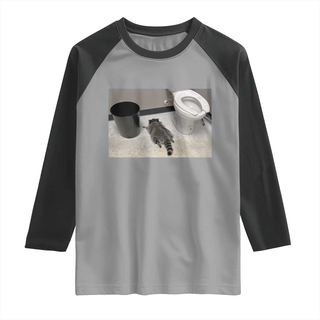 Funny Drunk Raccoon Raglan Shirt Vintage Liquor Store Trash Panda Memes - Wonder Print Shop