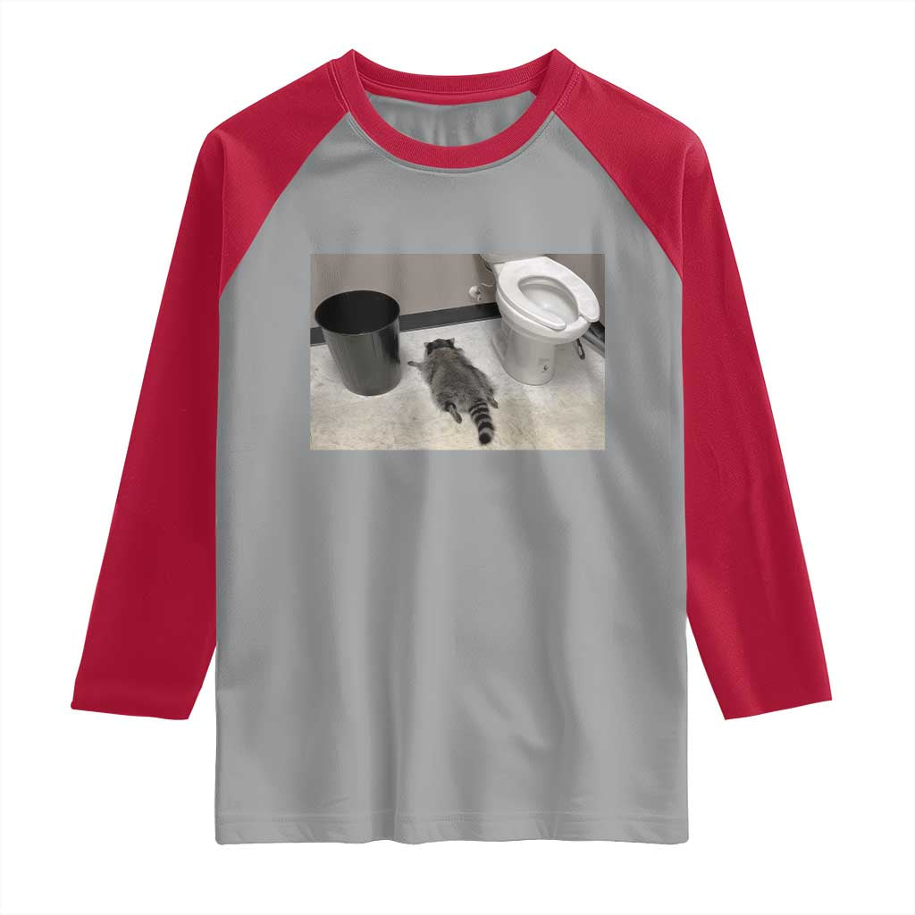 Funny Drunk Raccoon Raglan Shirt Vintage Liquor Store Trash Panda Memes - Wonder Print Shop