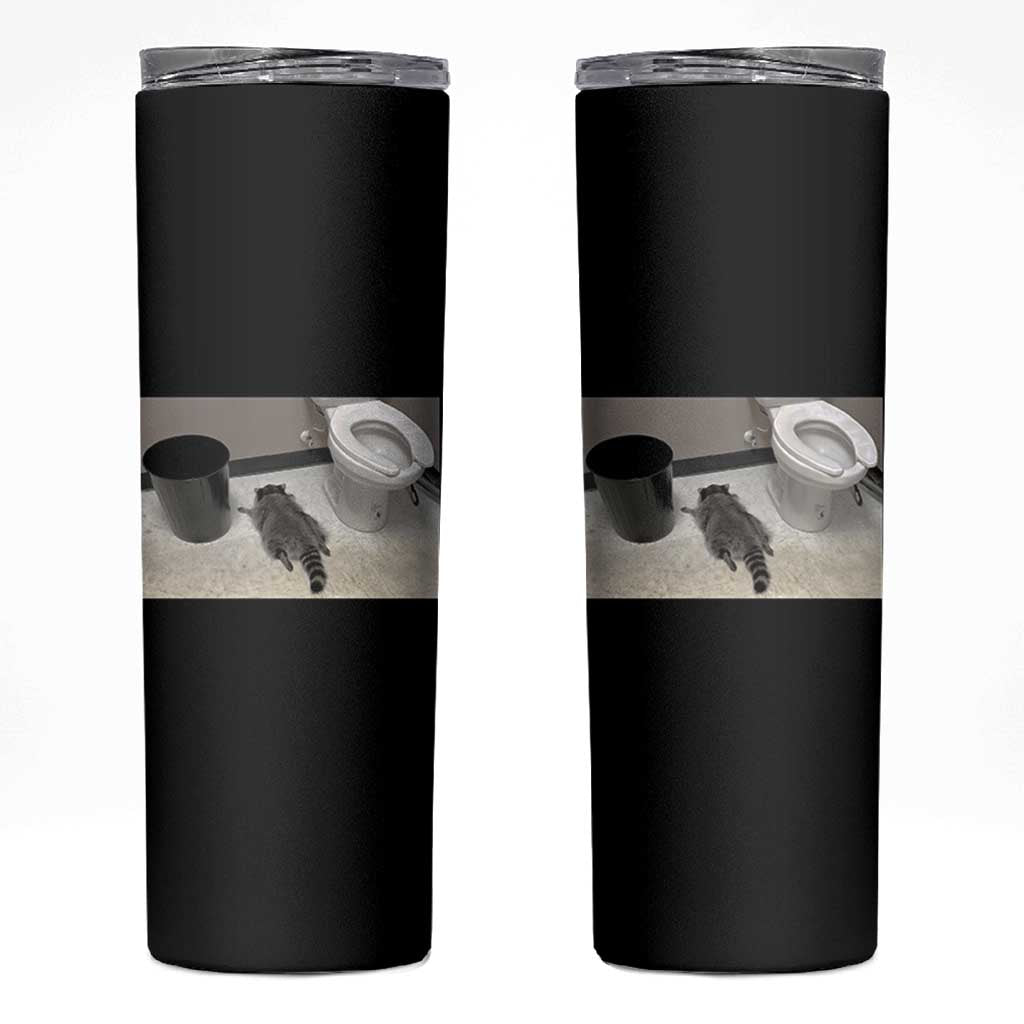 Funny Drunk Raccoon Skinny Tumbler Vintage Liquor Store Trash Panda Memes - Wonder Print Shop