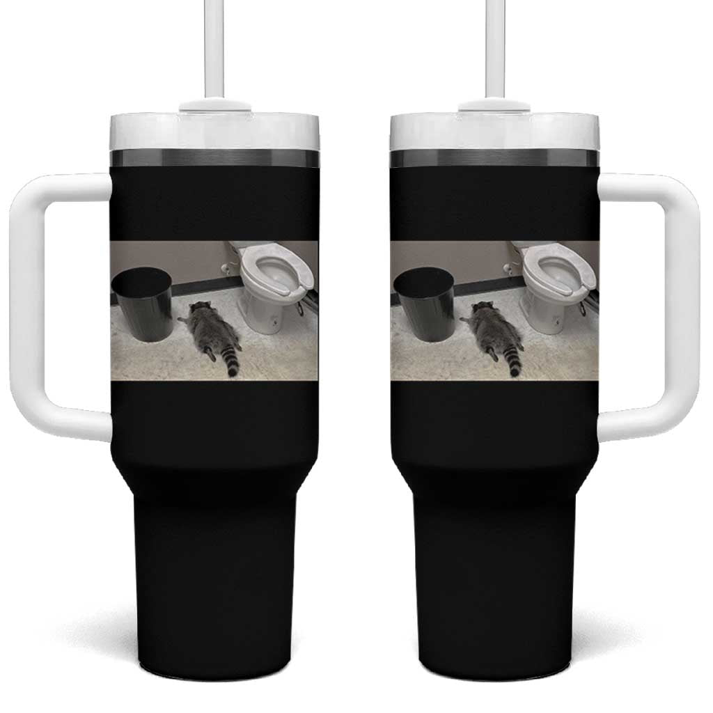 Funny Drunk Raccoon Tumbler With Handle Vintage Liquor Store Trash Panda Memes - Wonder Print Shop