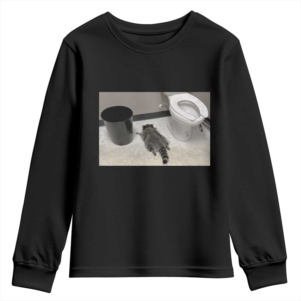Funny Drunk Raccoon Youth Sweatshirt Vintage Liquor Store Trash Panda Memes - Wonder Print Shop