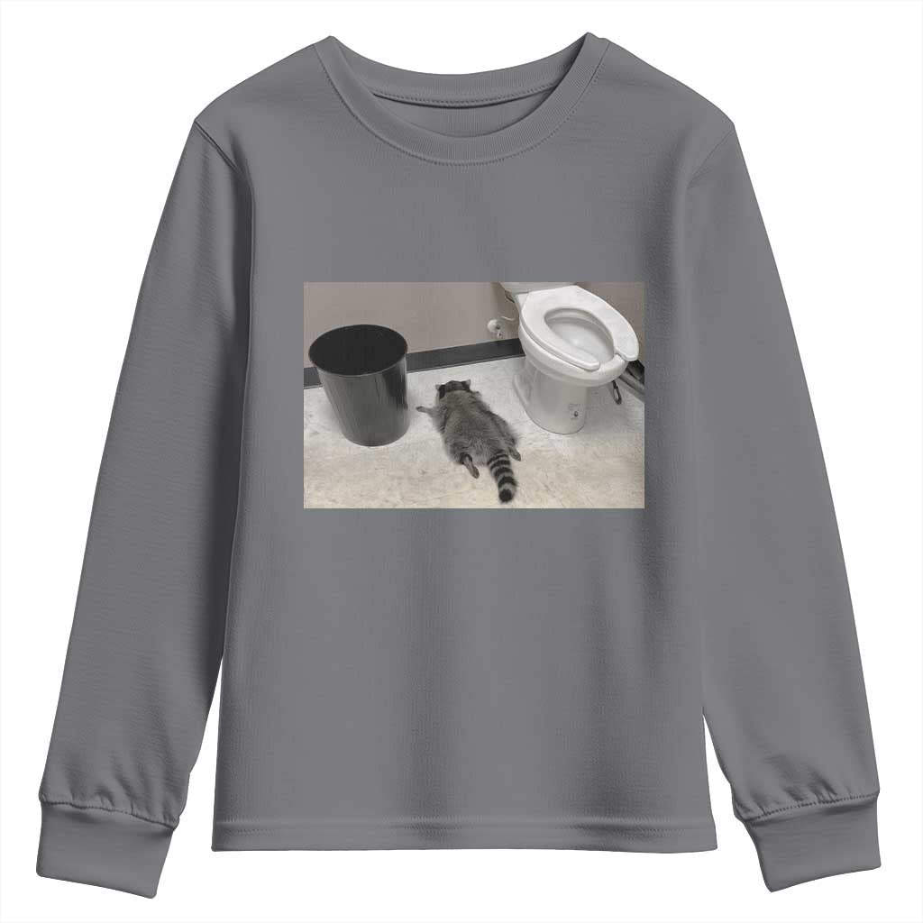 Funny Drunk Raccoon Youth Sweatshirt Vintage Liquor Store Trash Panda Memes - Wonder Print Shop