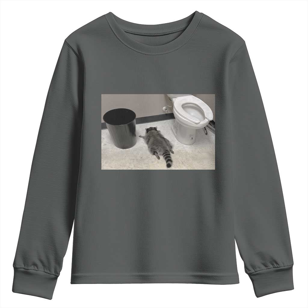Funny Drunk Raccoon Youth Sweatshirt Vintage Liquor Store Trash Panda Memes - Wonder Print Shop