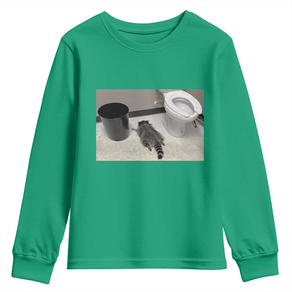 Funny Drunk Raccoon Youth Sweatshirt Vintage Liquor Store Trash Panda Memes - Wonder Print Shop